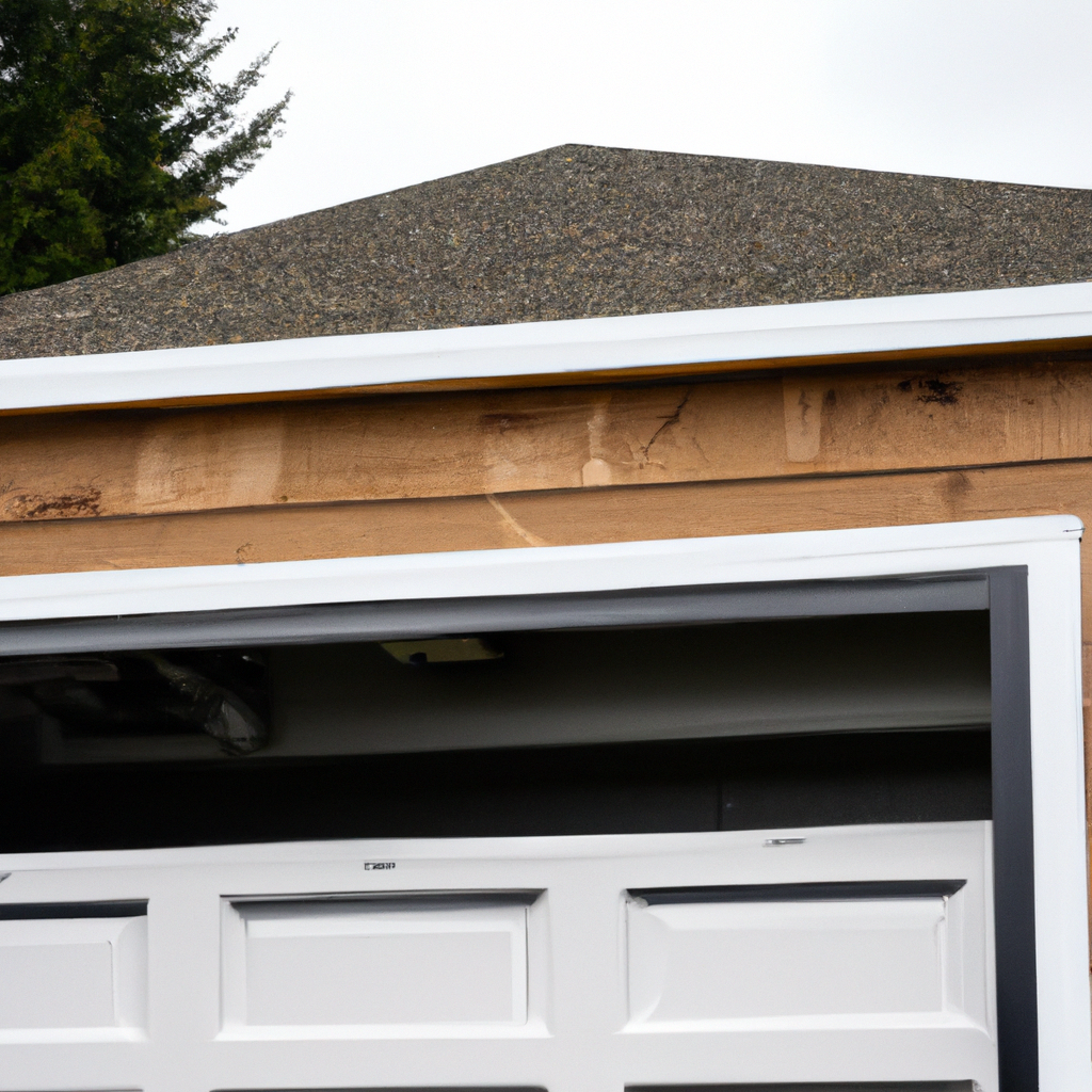 Modern garage door panels being installed on a suburban home in Lynnwood, Washington